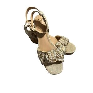 Comfort EST. 1946 Cork Wedge Ankle Strap Sandals Size 10 New